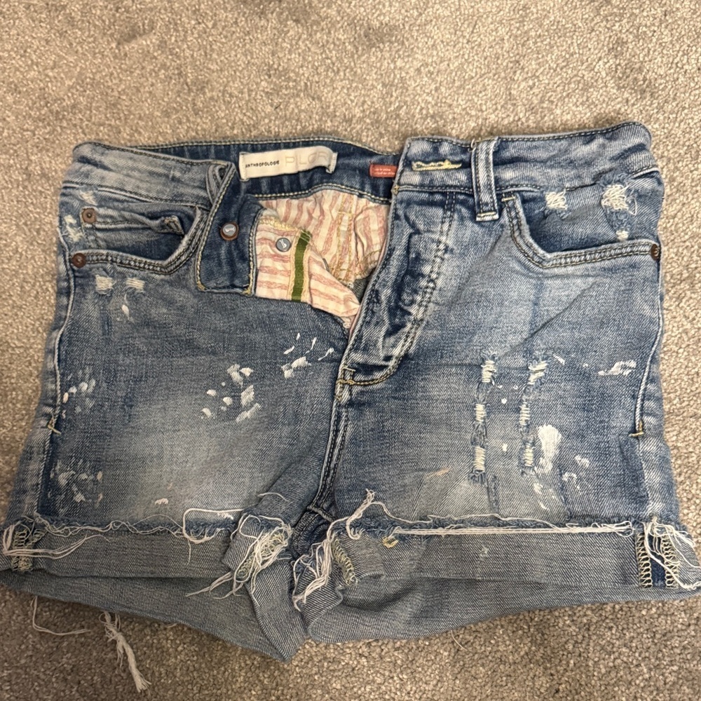 Anthropologie Blue Denim Shorts